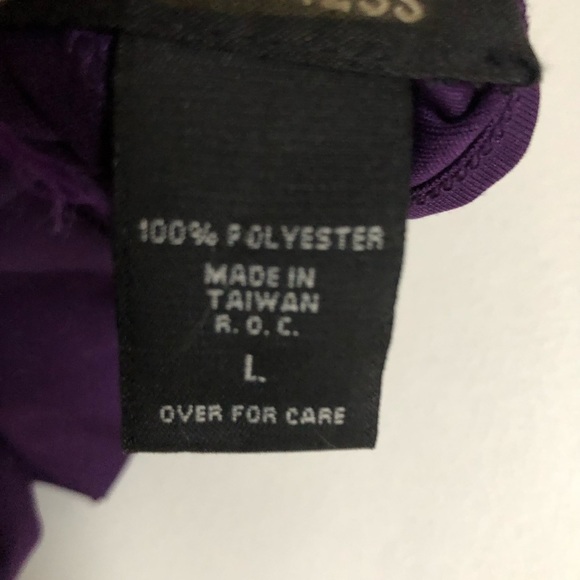 Express size large purple sleeveless with attached scarf w/ key hole back - Picture 9 of 10